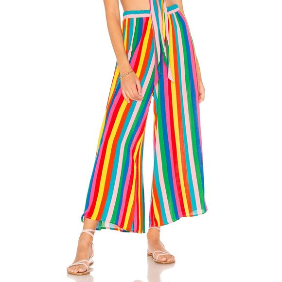 SHOW ME YOUR MUMU Womens Small Stripe Pull On Pants Crop Top EXPLORER KENNY - Picture 3 of 14